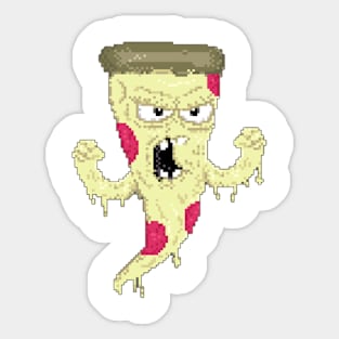 Pizza monster 8bit Sticker